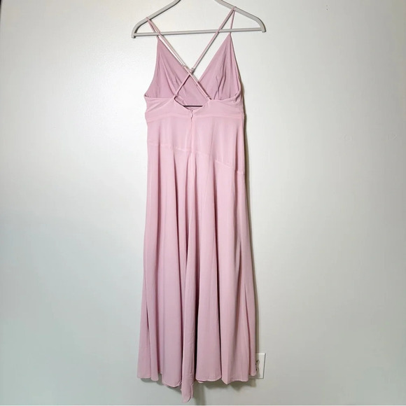 ASTR the Label Holland Ruffle Crepe Maxi Dress Gown Blush Lilac Pink Size Small - Picture 3 of 8